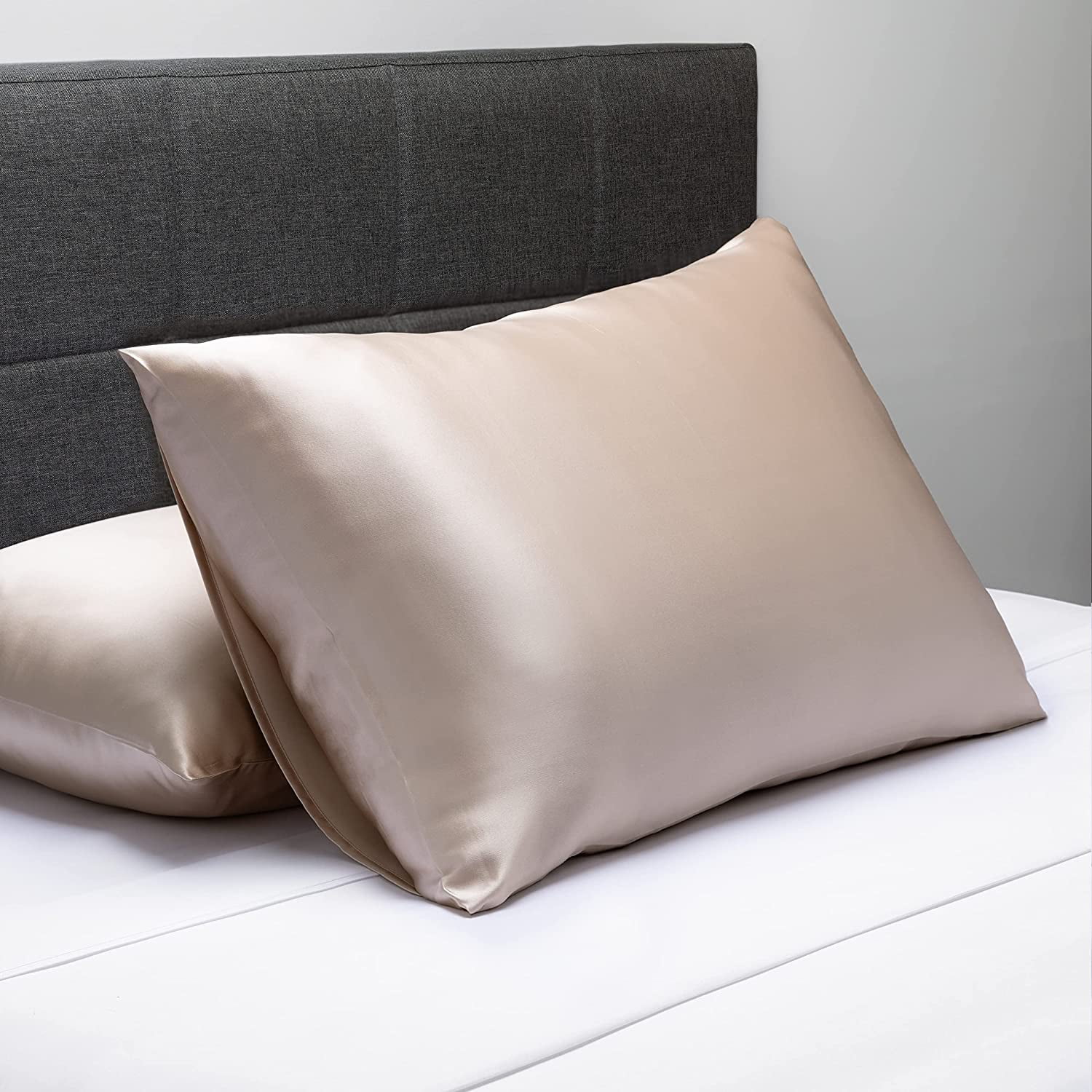 Fishers Finery 30mm 100% Pure Mulberry Silk Pillowcase (Taupe, Standard)