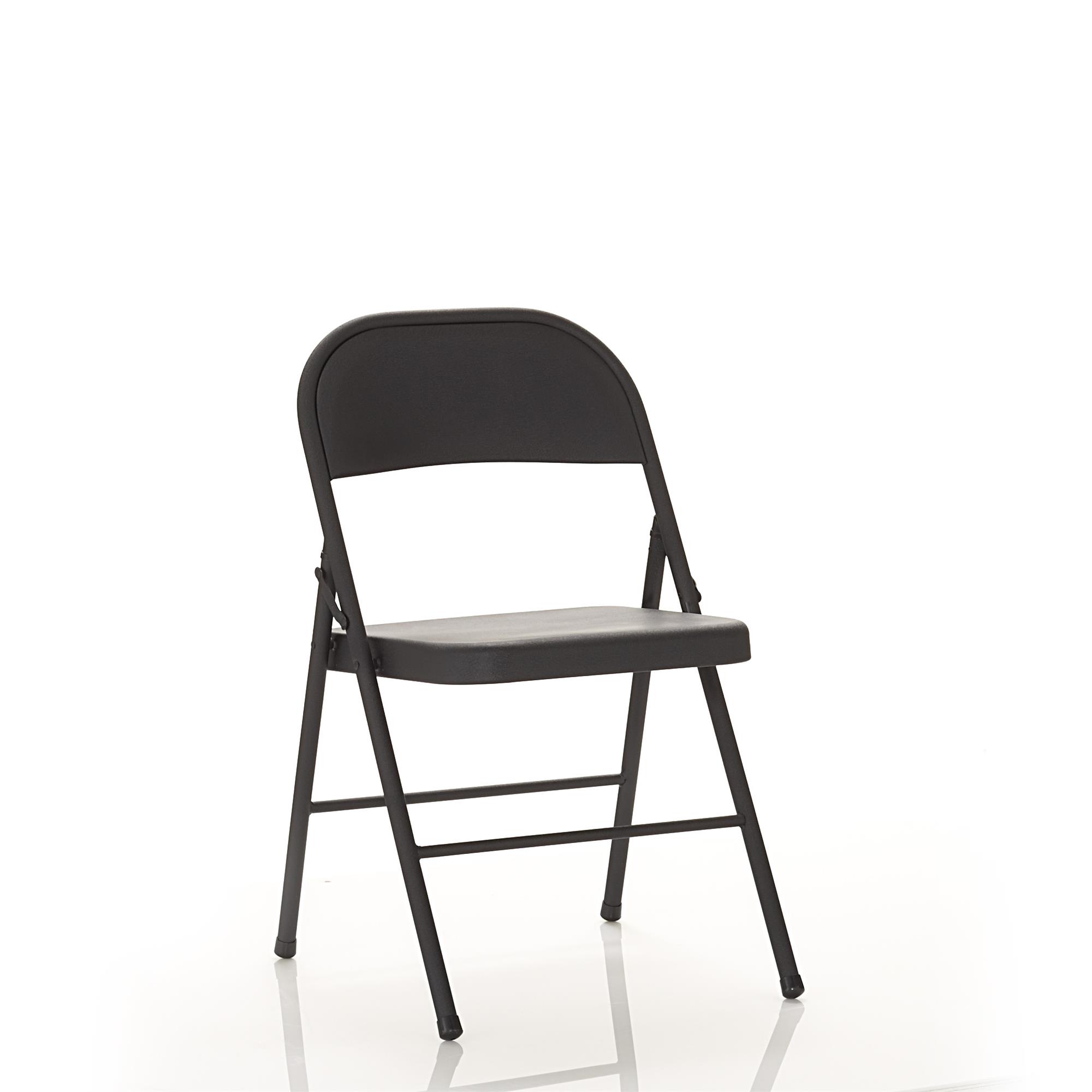 Mainstays Steel Folding Chair (4 Pack), Black - image 2 of 14