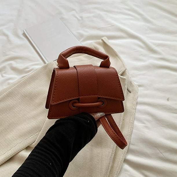 Bolso de hombro informal para mujer | Bolso bandolera de piel sintética | Correa ajustable y ligera de 16,5 x 10 x 7 cm | Uso diario para ir al trabajo, ir de compras, viajar o fiestas.