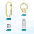 thumbnail image 3 of M10 Fine Thread Lamp Female Loop Holder with M12 Adapter Chain Quick Link, 132 lbs Load Gold Tone Pack of 2, 3 of 7