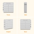 thumbnail image 6 of LainTene Fabric Dresser with 12 Drawers Dresser for Bedroom Chests of Drawers Storage Tower for Living Room, White, 6 of 10