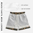 thumbnail image 3 of FORMRS Boys Swim Trunks Quick Dry Mesh Lining Beach Boardshorts, Sizes XS-XL, Green Forest Fox Pattern, 3 of 7