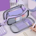 thumbnail image 3 of Pencil Case for Adults Aesthetic Pen Bag for Teen College Zipper Pouch Office Supplies Stationery Organizer Small Tool Bag, 3 of 6