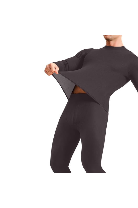 Merino Wool Base Layer Mens Set - Midweight, Heavyweight, Lite Merino Wool Thermal Underwear For Men Top, Bottom Dark Gray L