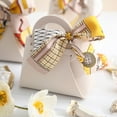 thumbnail image 5 of Elegant Wedding Candy Box, Portable Leather Wedding Candy Box With Ribbon Creative New Wedding Holiday Party Easy To Assemble Small Gift Bag, 5 of 8