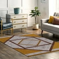 thumbnail image 2 of Casavani Handmade Block Printed Yellow Cotton Dhurrie Bedroom and Dining Room Rug Outdoor Rug 8x11 feet, 2 of 7