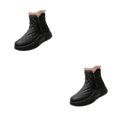 thumbnail image 1 of Qarigey Estilo de invierno con estas botas de nieve a media pantorrilla para mujer Botas de nieve con cremallera lateral y punta redonda para Type11 NO11, 1 of 6