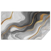 Gray White Gold Marble Pattern Rectangle Tablecloth 60"x102",Waterproof Polyester Rectangle Table Cloth, Wipeable Spillproof Polyester Tablecloth for Dining, Camping, Indoor and Outdoor