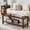 Walnut, variant on Buildhom Boho Rattan Coffee Table with Woven Open Shelf, Natural Wood Center Table for Living Room, Tea Color