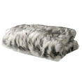 thumbnail image 1 of Tibet Faux Fox Handmade Luxury Throw Blanket, Ivory & Gray - Twin Extra Large, 1 of 1