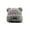 Gray, variant on Women’s Solid Plush 3D Dual-Ear Knit Hat Leather Tag Accent for Morning Daily Walks Gray