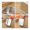 thumbnail image 1 of Caja de acero inoxidable para platos, plato cuadrado, plato multiusos, para cocina, refrigerador, cajón para verduras, olla caliente, guarnición, caja de picnic, 1 of 4