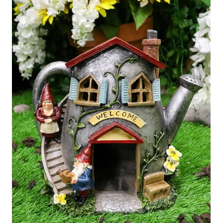 Ebros Fairy Garden Watering Can Mr & Mrs Gnome Mini House Welcome Figurine 8.5"H