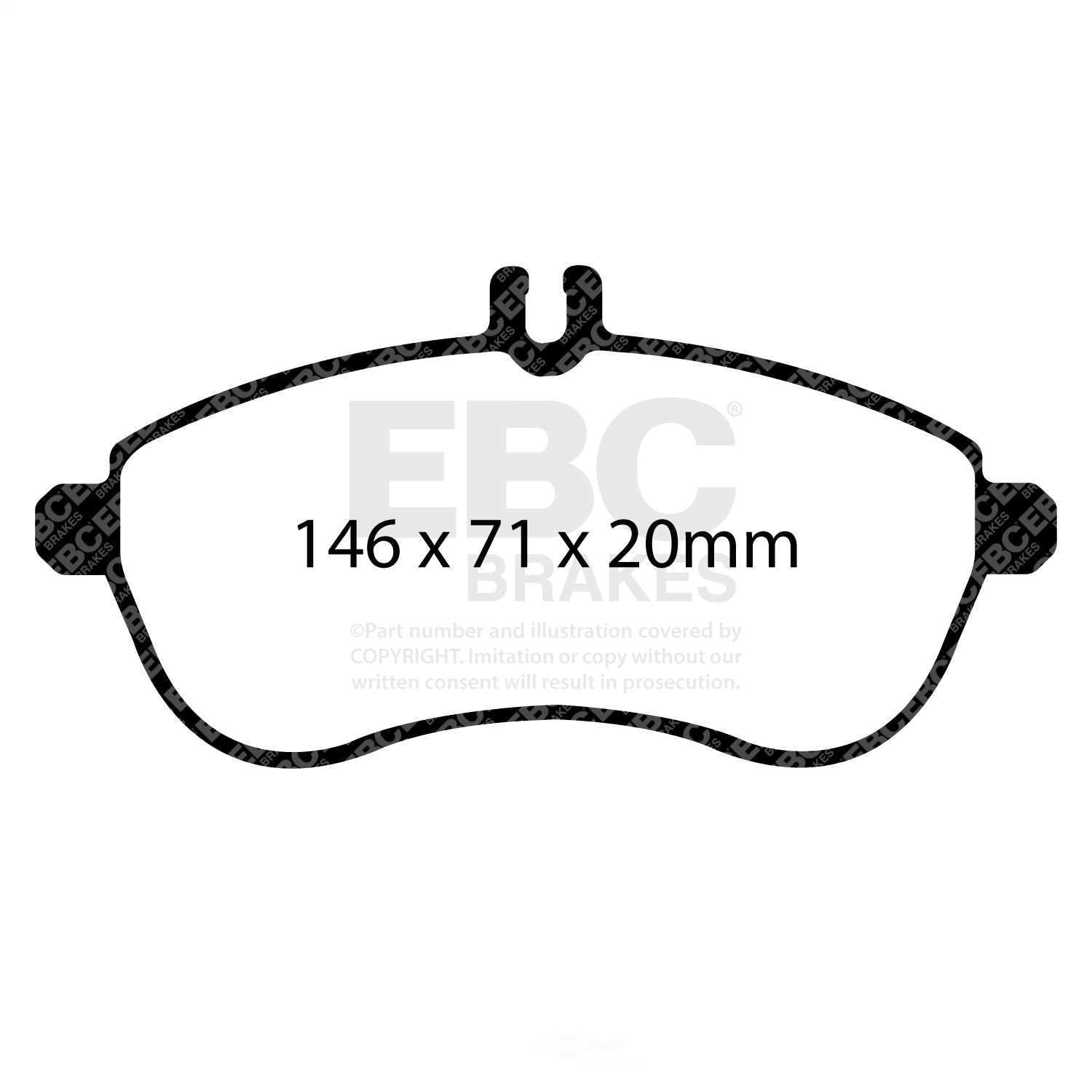 UD1340/ EBC OE Brake Pads Fits select: 2008-2015 MERCEDES-BENZ C, 2012-2015 MERCEDES-BENZ SLK