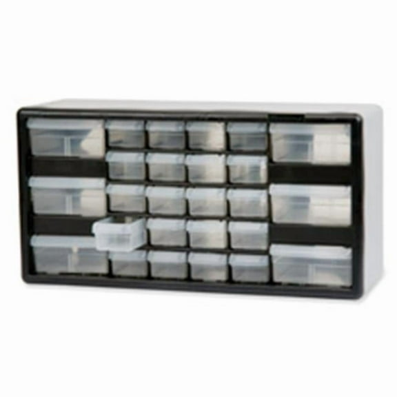 Stackable Cabinet- 26 Drawers- 20in.x6-.38in.x10-1.332in.- Black-Gray