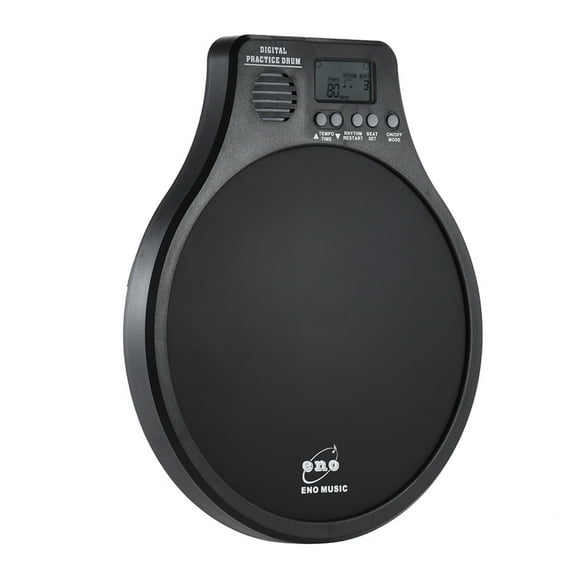 eno DEM-40 Multifunction 3 in 1 Portable Electric Digital Practice Drum Pad with Metronome / Counting / Speed Detection Mode Black