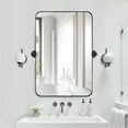 thumbnail image 7 of TEHOME Aura  Black Bathroom Mirror, 20x30 inches, Stainless Steel framed, Pivoting Rectangle, 7 of 7