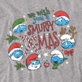 thumbnail image 2 of Smurfs We Wish You A Smurfy Christmas Unisex Adult T Shirt, Athletic Heather, Medium, 2 of 2