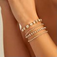 thumbnail image 2 of QQTDFG Simplicity Imitation Pearl Bracelet Set Temperament Bracelet-8, 2 of 9