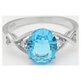 thumbnail image 2 of Birthstone Engagement Ring for Women by Ginger Lyne Sterling Silver Cubic Zirconia, 2 of 5