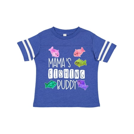 

Inktastic Mama s Fishing Buddy with Colorful Fish Gift Toddler Boy or Toddler Girl T-Shirt