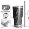 thumbnail image 6 of 30oz Black White Moon Plant Pattern Tumblers Stainless Steel Tumbler with Lid and Straw,Vacuum Insulated Double Wall Travel Tumbler Cups Mug with Cleaning Brush for Coffee,Tea, 6 of 7