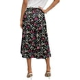 thumbnail image 6 of KISSMODA Womens Skirt Midi High Waist A-Line Casual Floral Print Trendy Bohemia Work Elegant with Pockets, 6 of 6