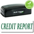 thumbnail image 1 of Large Pre-Inked Credit Report Stamp with Green Ink, 1 of 4