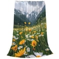 thumbnail image 2 of Fuzoiu Mountain Daisy Meadow Print Ultra-Soft Micro Fleece Blanket,All Seasons Flannel Throw, Lightweight Blanket for Bed, Sofa, Couch, Movie Night, Camping, and Travel-50"x40", 2 of 7