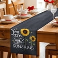 thumbnail image 5 of Sunflowers Table Runner 60 Inches Long Farmhouse Dress Scarves, Classic Bee You Are My Sunshine Black Dining Tablerunner for Coffee Table/Kitchen Island/Party Décor, 13" x 60", 5 of 8