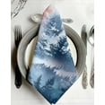 thumbnail image 2 of Cloth Napkins American National Flag on Mountain Washable Soft Kitchen Dinner Napkin Set of 6,Watercolor Forest Landscape Reusable Cocktail Napkins for Wedding Holiday Party Event,20x20In, 2 of 7