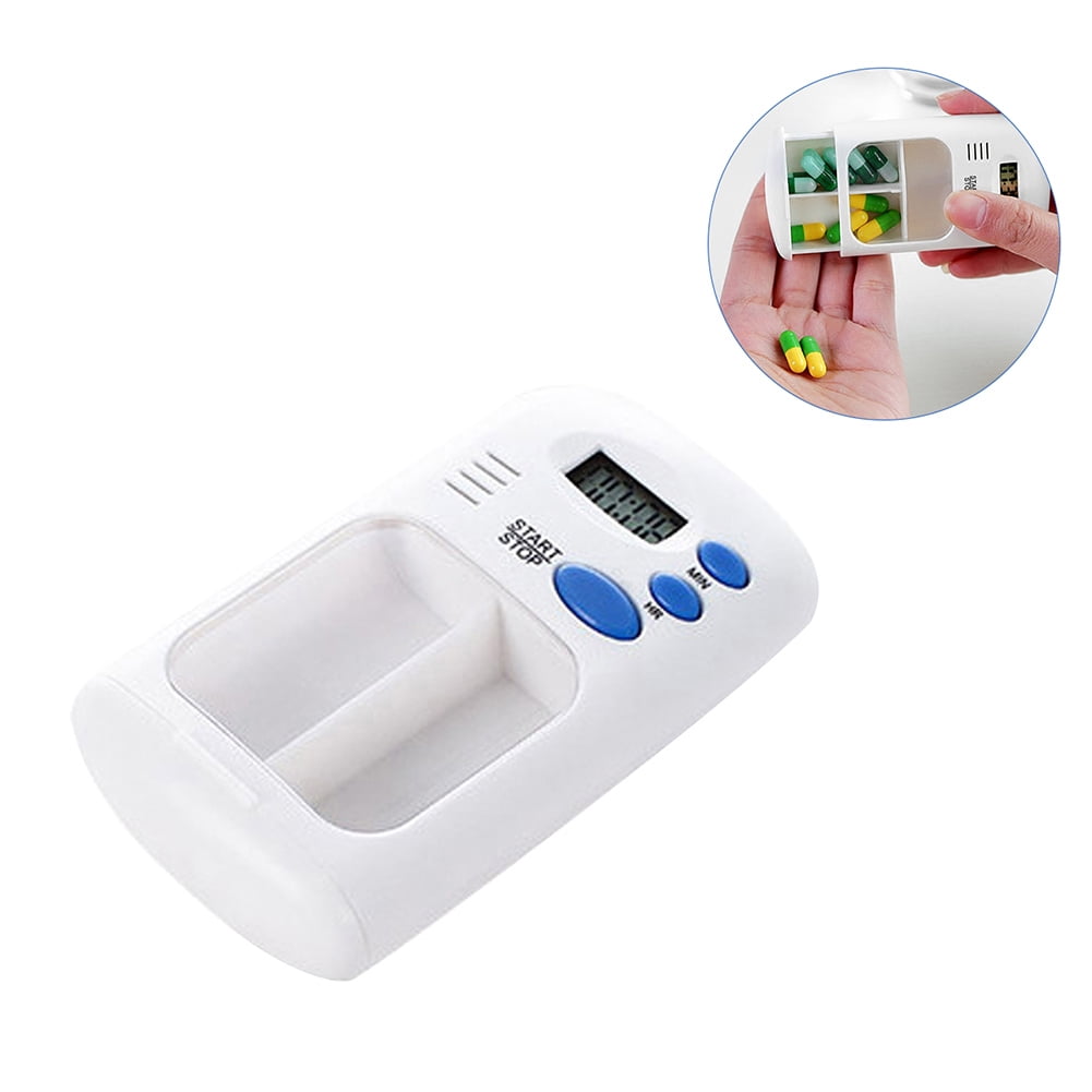 Cheers LCD Digital 2 Grids Electric Medicine Pill Case Box with Alarm