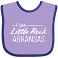 thumbnail image 3 of Inktastic From Little Rock Arkansas in White Distressed Text Boys or Girls Baby Bib, 3 of 4