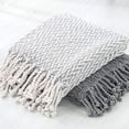 thumbnail image 4 of Amrapur Overseas / Monaco Couverture 100 % Coton (Gris) Lot de 2, 4 of 10