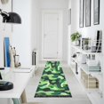thumbnail image 4 of Yayeee Runner Rug for Bedroom 2'x6' Machine Washable Hallway Non Slip Mat, Green Camouflage Pattern, 4 of 8