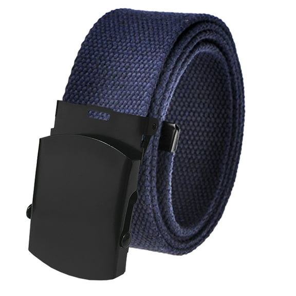 Men's Golf Belt in 1.5 Black Slider Belt Buckle with Adjustable Canvas Web Belt X-Large Navy