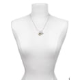 thumbnail image 3 of Delight Jewelry Silvertone Domed Music - Drums Mother & Daughter Heart Necklaces (Set of 2), 19"+2", 3 of 4