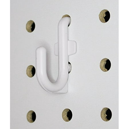- Peg Board Hook Kit Garage Tool Storage Pegboard J Style Plastic 50 pieces White