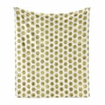 thumbnail image 1 of Polka Dots Soft Flannel Fleece Throw Blanket, Traditional Wide Spared Polka Dotted Spotted and Stained Pattern, Cozy Plush for Indoor and Outdoor Use, 50" x 70", Pale Coffee and White, by Ambesonne, 1 of 6