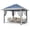 Navy Blue + Heather Gray, variant on QinaQin 13 x 13 Ft Pop-Up-Gazebo with Mosquito Net and Double Canopy, Waterproof UV Resistant Outdoor Tent for Backyard Patio