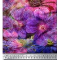 thumbnail image 3 of Soimoi Poly Georgette Fabric Daisy & Wild Flower Panel Printed Craft Fabric by The Yard 52 Inch Wide, 3 of 3