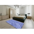 thumbnail image 4 of Ahgly Company Indoor Square Patterned Denim Blue Area Rugs, 6' Square, 4 of 6
