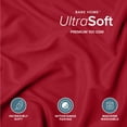 thumbnail image 4 of Bare Home Pillow Sham Set - Premium 1800 Collection - Double Brushed - King, Red, 4 of 9