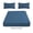 Navy, variant on LNOGEUPG 78.74x70.86 Inch Fitted Sheet, 1 Piece Fitted and 2 Pieces Pillow case, Color White, Super Soft 100% Polyester, California Queen Size Bed Fit to 15" Extra Deep Pocket Sheets