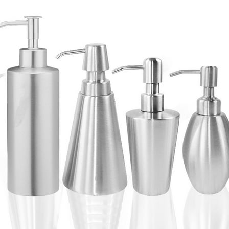 GOOHOCHY  Stainless Steel Lotion Bottle Container Foaming Dispenser Soap