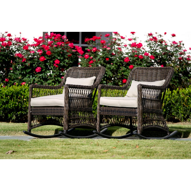 Pearson Pair Of Outdoor Wicker Rocking, Outdoor Wicker Rocking Chairs