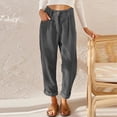 thumbnail image 2 of FLMEI Women Corduroy Pants Velvet Flare Leg High Waist Casual Long Pants Women Loose Long Pants S-XXXL, 2 of 8