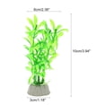 thumbnail image 4 of Unique Bargains 10 Pcs Aquarium Plants Decoration Artificial Aquatic Plant Green 3.94", 4 of 7