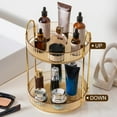 thumbnail image 4 of CSChome Makeup Storage Shelf Makeup Storage Shelf High Capacity Multi Layered Stable Base Raised Edge 360 Degree Rotating, 4 of 7