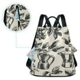 thumbnail image 4 of Vintage Leaves Coffee Travel Laptops Backpack for Women Anti-theft Casual Work Bag Daypack Lightweight Laptop Bag, 4 of 7